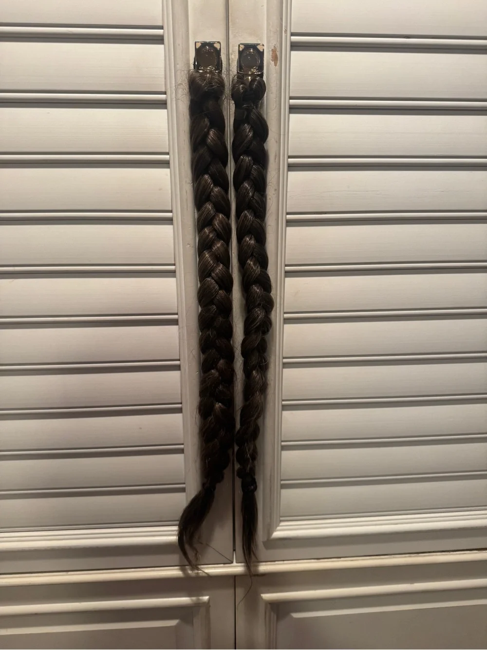 Synthetic Brown Braided Hair Extensions - Twin Strands